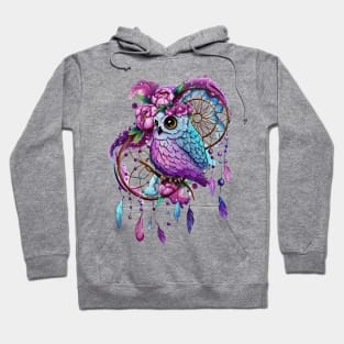 Watercolor Owl and Dreamcather Hoodie